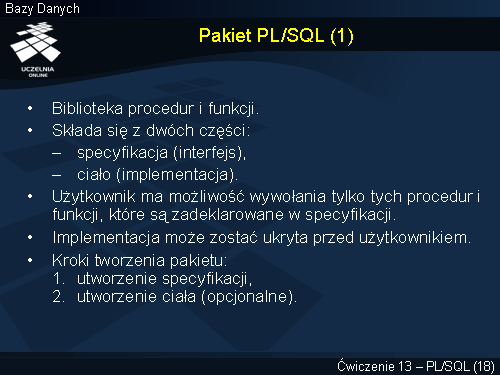 Pakiet PL/SQL (1)