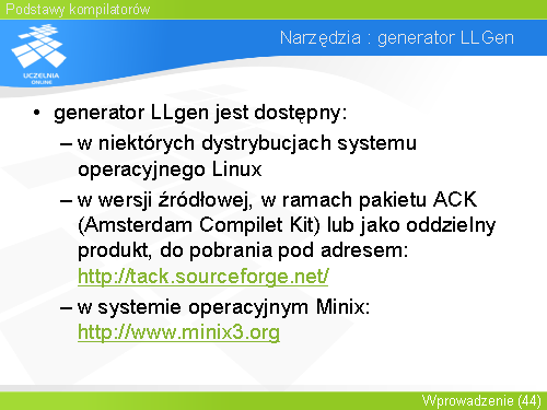 Narzędzia : generator LLGen