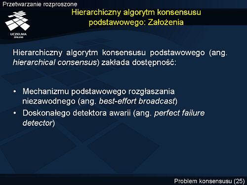Hierarchiczny algorytm konsensusu podstawowego: Założenia