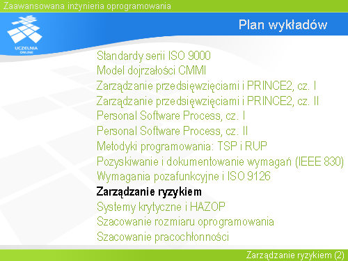 Plan wykładów