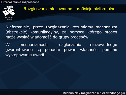 Rozgłaszanie niezawodne – definicja nieformalna