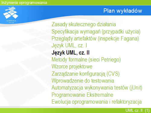 Plan wykładów