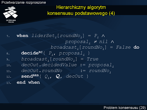 Hierarchiczny algorytm konsensusu podstawowego (4)