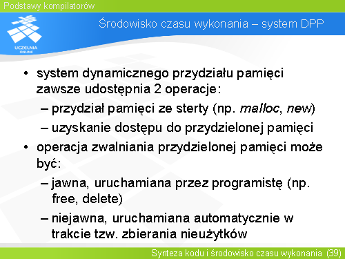 Środowisko czasu wykonania – system DPP