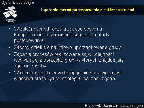 Łączenie metod postępowania z zakleszczeniami
