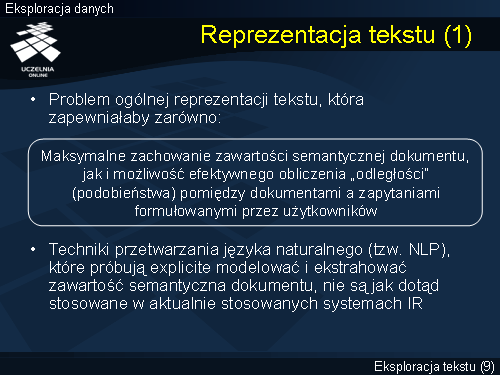 Reprezentacja tekstu (1)