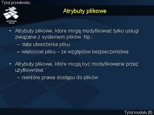 Atrybuty plikowe