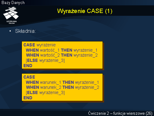 Wyrażenie CASE (1)