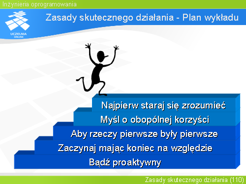 Zasady skutecznego działania - Plan wykładu