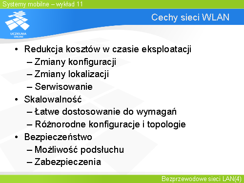 Cechy sieci WLAN