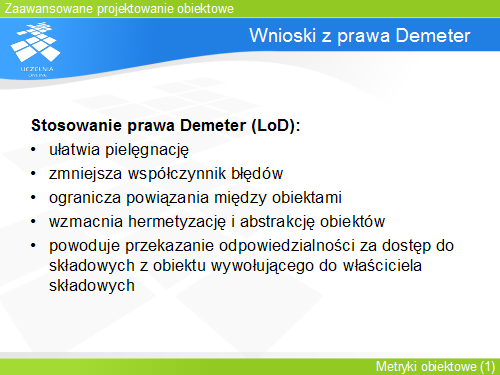 Wnioski z prawa Demeter