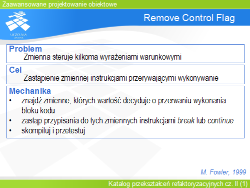 Remove Control Flag