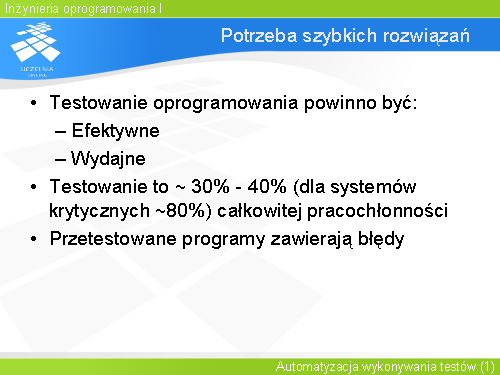 Potrzeba szybkich rozwiązań