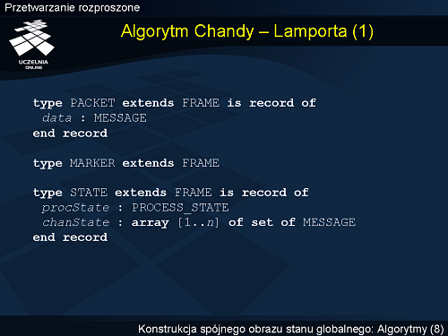 Algorytm Chandy – Lamporta (1)