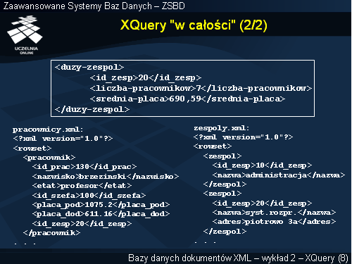 XQuery "w całości" (2/2)