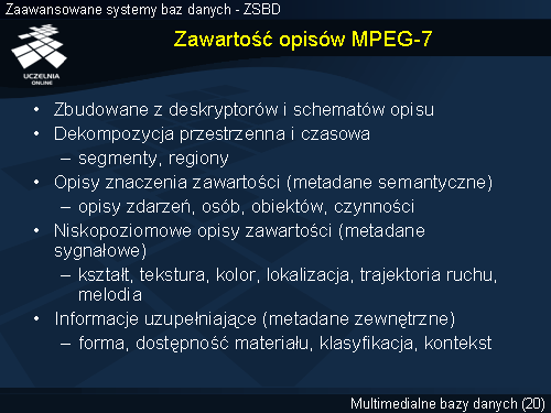 Zawartość opisów MPEG-7