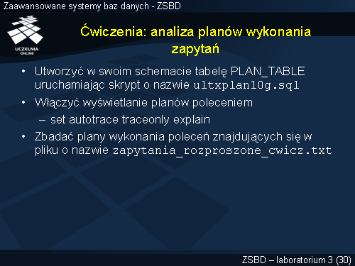 Ćwiczenia: analiza planów wykonania zapytań