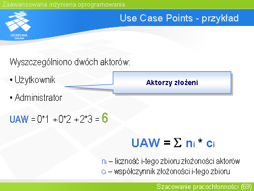 Use Case Points - przykład(11)