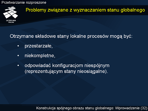 Problemy związane z wyznaczaniem stanu globalnego