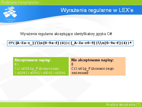 Wyrażenia regularne w LEX’e(6)
