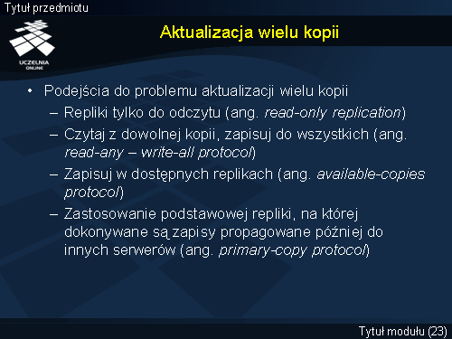 Aktualizacja wielu kopii