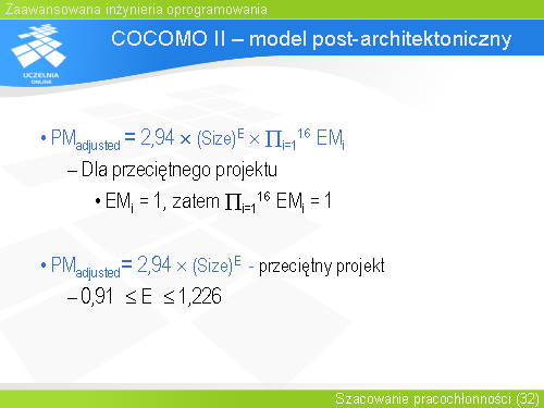 COCOMO II – model post-architektoniczny(2)