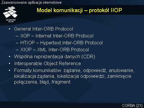 Model komunikacji – protokół IIOP