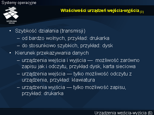 Właściwości urządzeń wejścia-wyjścia (3)