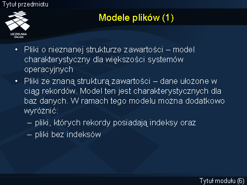 Modele plików (1)