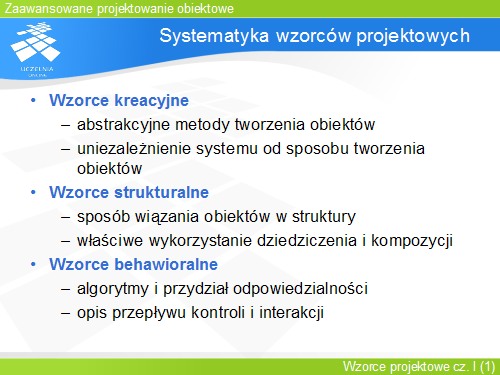 Systematyka wzorców projektowych