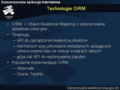 Technologie O/RM
