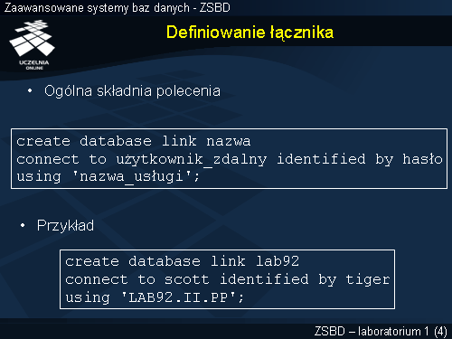 Definiowanie łącznika