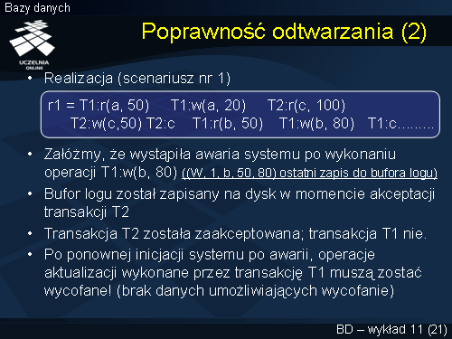 Poprawność odtwarzania (2)
