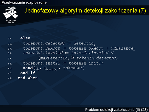 Jednofazowy algorytm detekcji zakończenia (7)