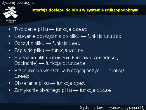 Interfejs dostępu do pliku w systemie uniksopodobnym