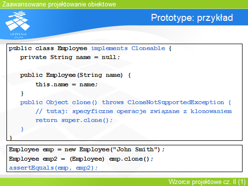 Prototype: przykład