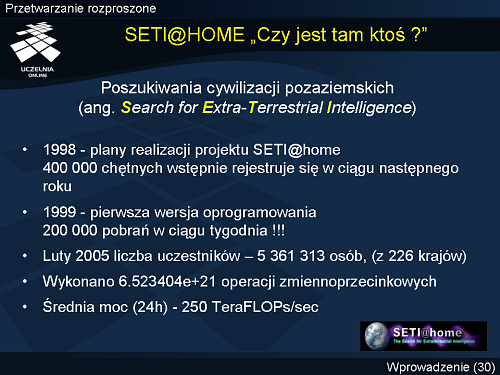 SETI@HOME „Czy jest tam ktoś ?”