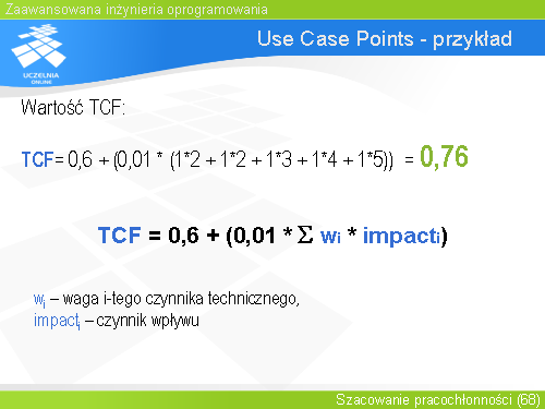 Use Case Points - przykład(10)