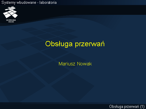 Obsługa przerwań