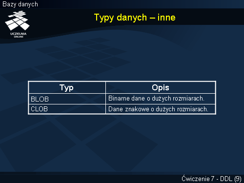 Typy danych – inne