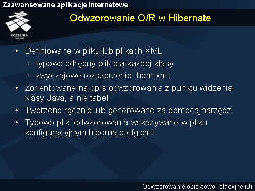 Odwzorowanie O/R w Hibernate