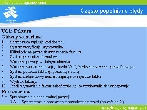 Często popełniane błędy