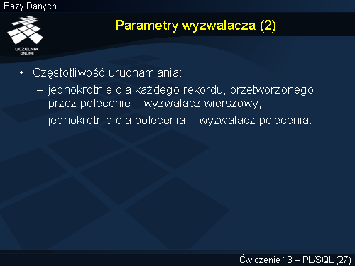 Parametry wyzwalacza (2)