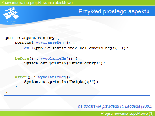 Przykład prostego aspektu(1)