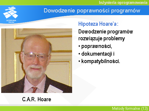 Dowodzenie poprawności programów(1)
