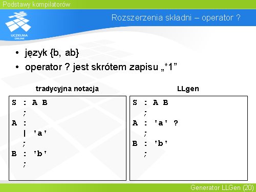 Rozszerzenia składni – operator ?