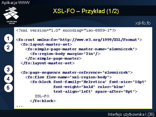XSL-FO – Przykład (1/2)