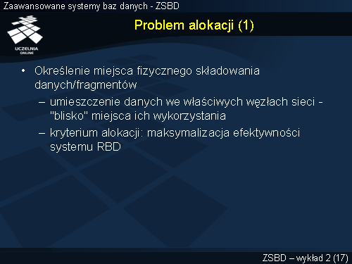 Problem alokacji (1)