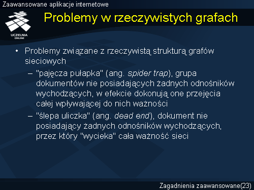 Problemy w rzeczywistych grafach