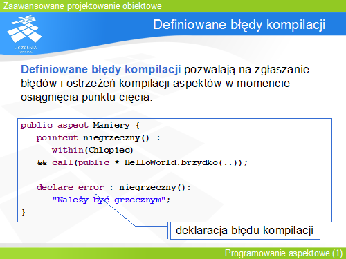 Definiowane błędy kompilacji